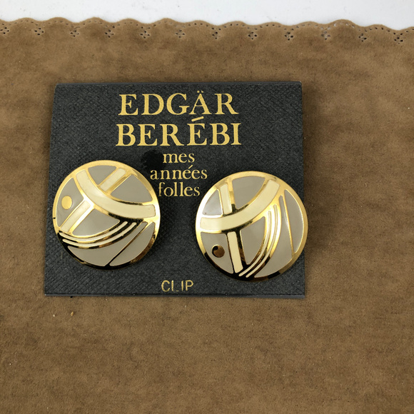 Vintage Edgar Berebi Enameled Earrings - Picture 2 of 4